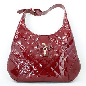 Burberry Brooke Patent Quilted Shoulder Bag
